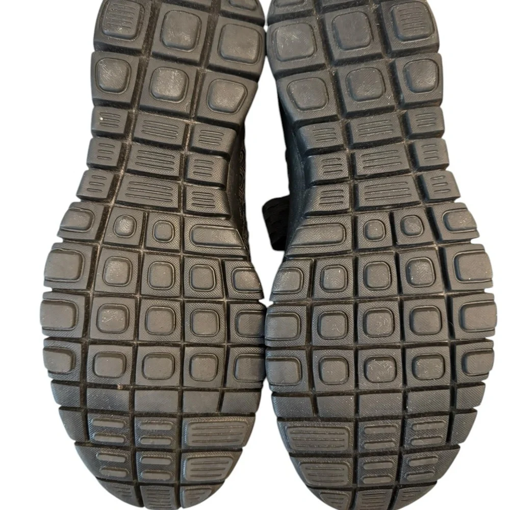 Women's Black Woven Elastic Flats, size‎ 12WW